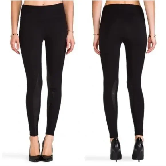Spanx Ready To Wow Black Faux Leather Riding Leggings Womens Size XL Shapewear - Picture 1 of 13